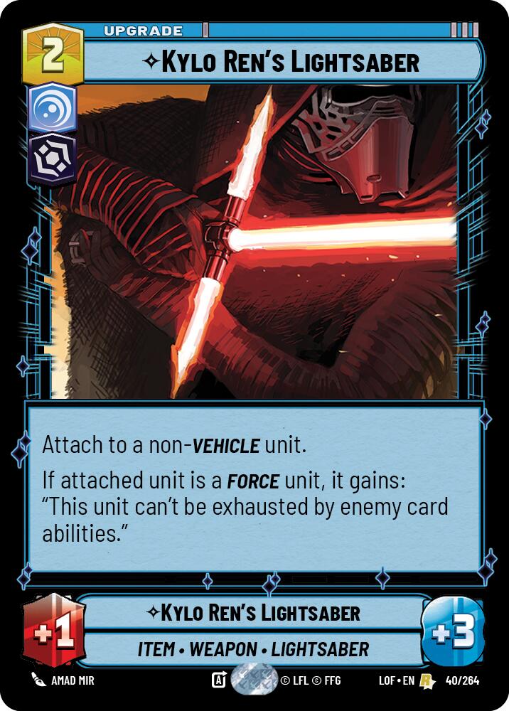 Kylo Ren's Lightsaber (40/264) (40/264) [Legends of the Force] | Exor Games New Glasgow