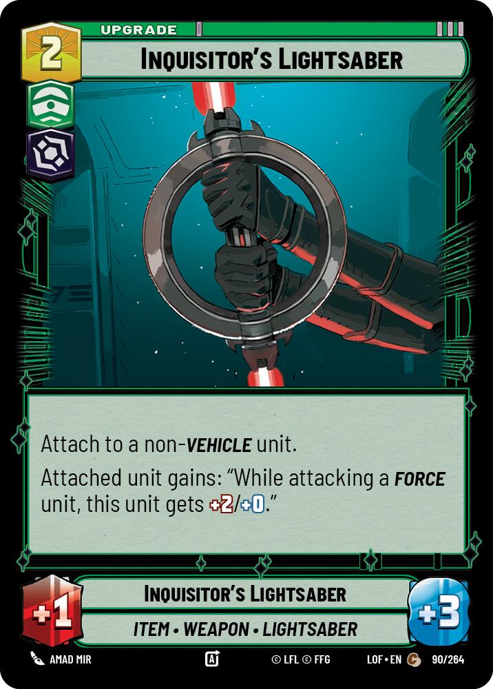 Inquisitor's Lightsaber (90/264) (90/264) [Legends of the Force] | Exor Games New Glasgow