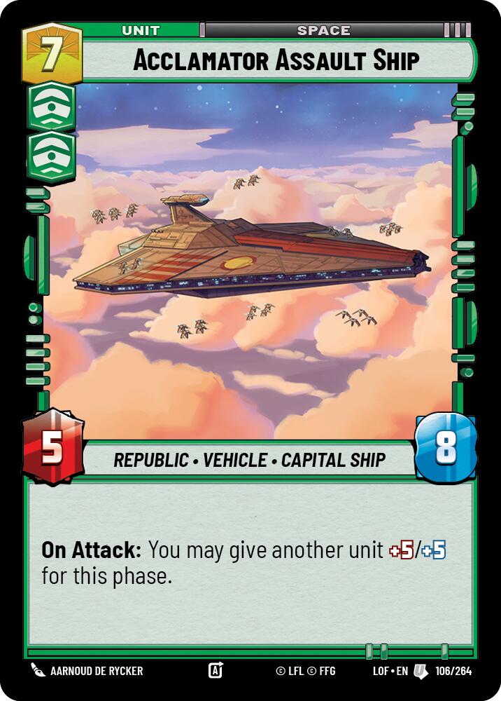 Acclamator Assault Ship (106/264) (106/264) [Legends of the Force] | Exor Games New Glasgow