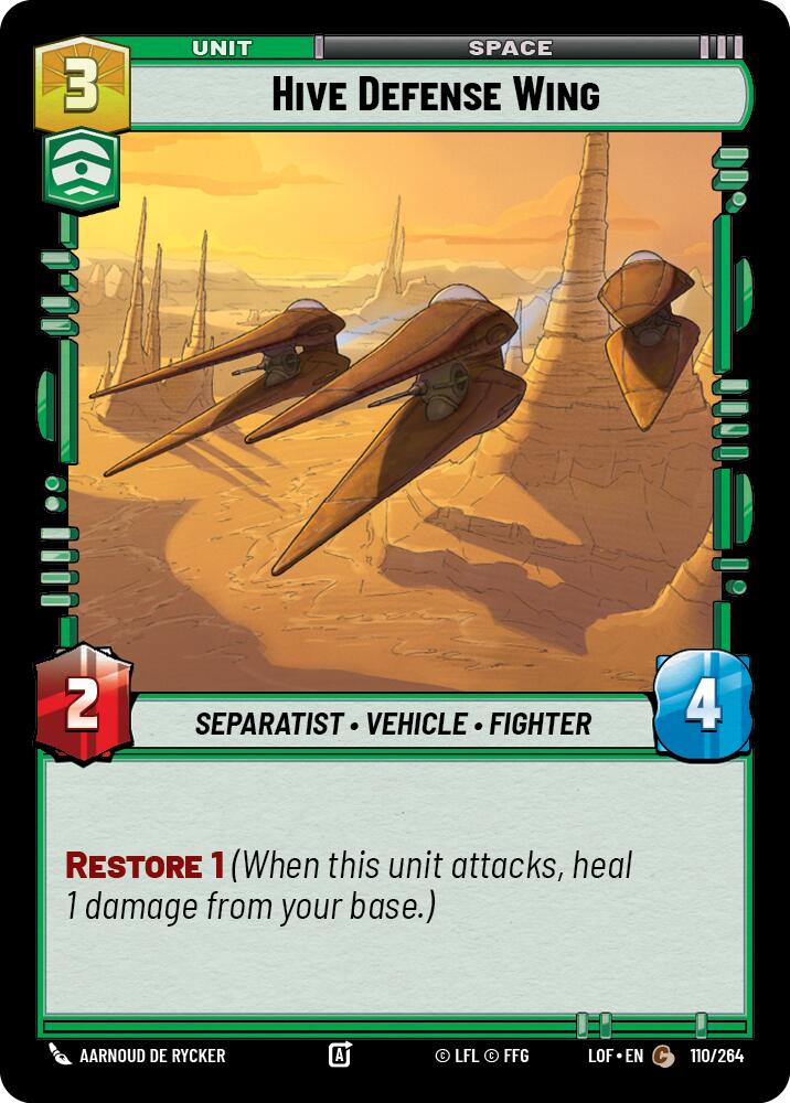 Hive Defense Wing (110/264) (110/264) [Legends of the Force] | Exor Games New Glasgow