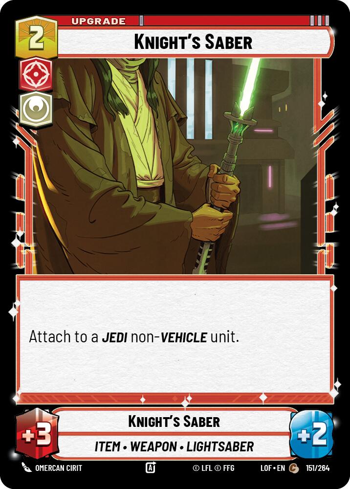 Knight's Saber (151/264) (151/264) [Legends of the Force] | Exor Games New Glasgow