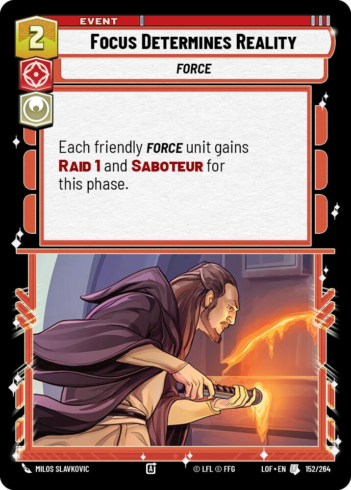 Focus Determines Reality (152/264) (152/264) [Legends of the Force] | Exor Games New Glasgow