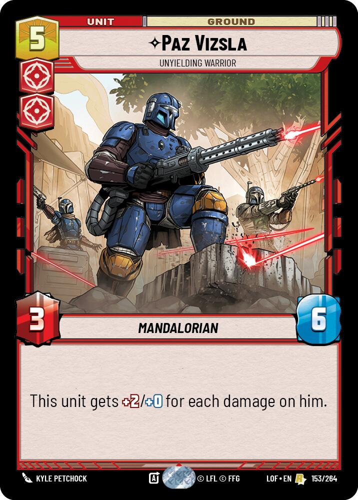 Paz Vizsla - Unyielding Warrior (153/264) (153/264) [Legends of the Force] | Exor Games New Glasgow