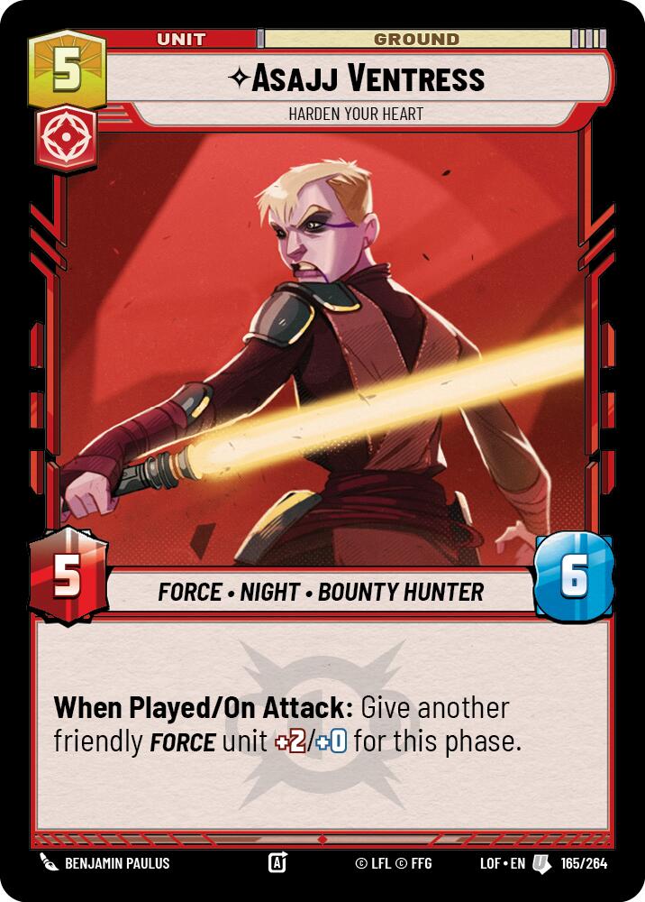 Asajj Ventress - Harden Your Heart (165/264) (165/264) [Legends of the Force] | Exor Games New Glasgow