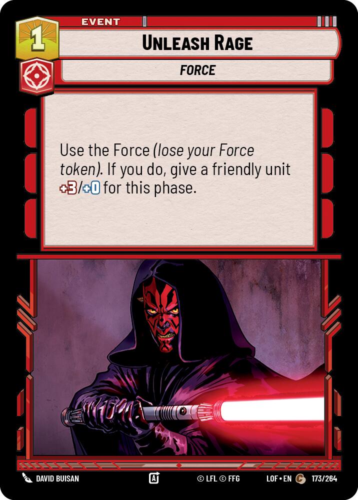 Unleash Rage (173/264) (173/264) [Legends of the Force] | Exor Games New Glasgow