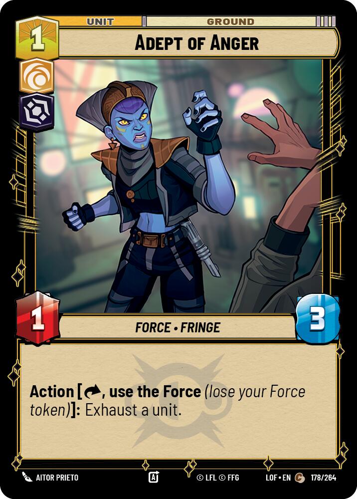 Adept of Anger (178/264) (178/264) [Legends of the Force] | Exor Games New Glasgow