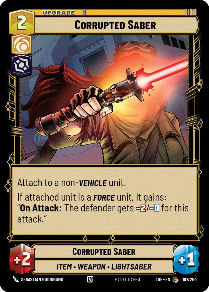 Corrupted Saber (187/264) (187/264) [Legends of the Force] | Exor Games New Glasgow