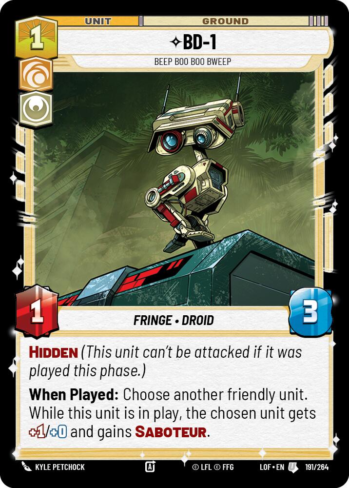 BD-1 - Beep Boo Boo Bweep (191/264) (191/264) [Legends of the Force] | Exor Games New Glasgow