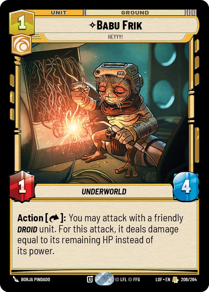Babu Frik - Heyyy! (206/264) (206/264) [Legends of the Force] | Exor Games New Glasgow