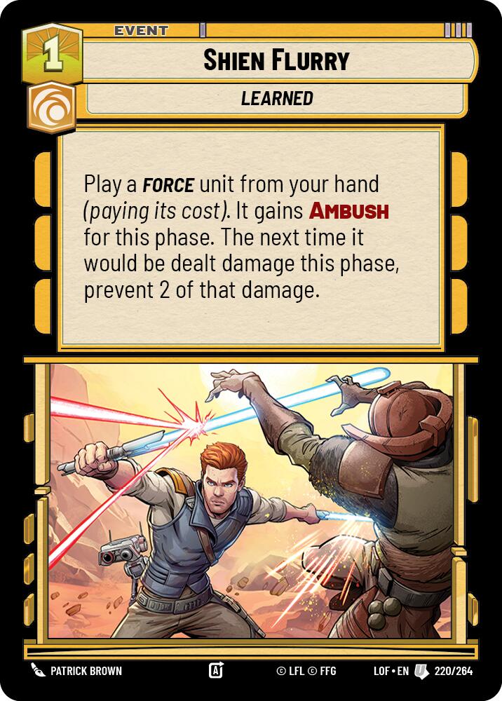 Shien Flurry (220/264) (220/264) [Legends of the Force] | Exor Games New Glasgow