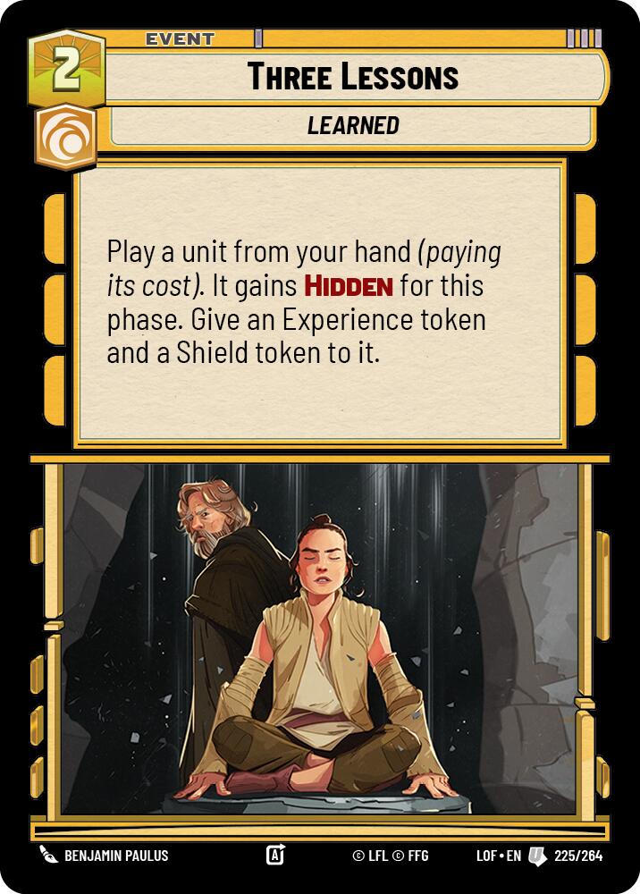 Three Lessons (225/264) (225/264) [Legends of the Force] | Exor Games New Glasgow