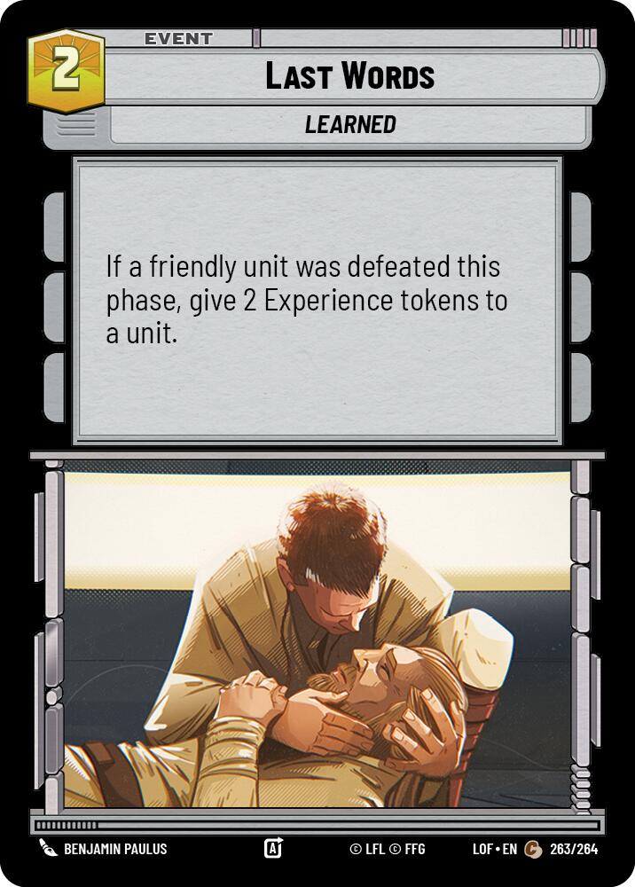 Last Words (263/264) (263/264) [Legends of the Force] | Exor Games New Glasgow