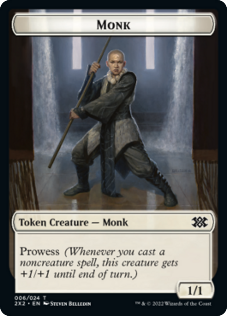 Spider // Monk Double-Sided Token [Double Masters 2022 Tokens] | Exor Games New Glasgow