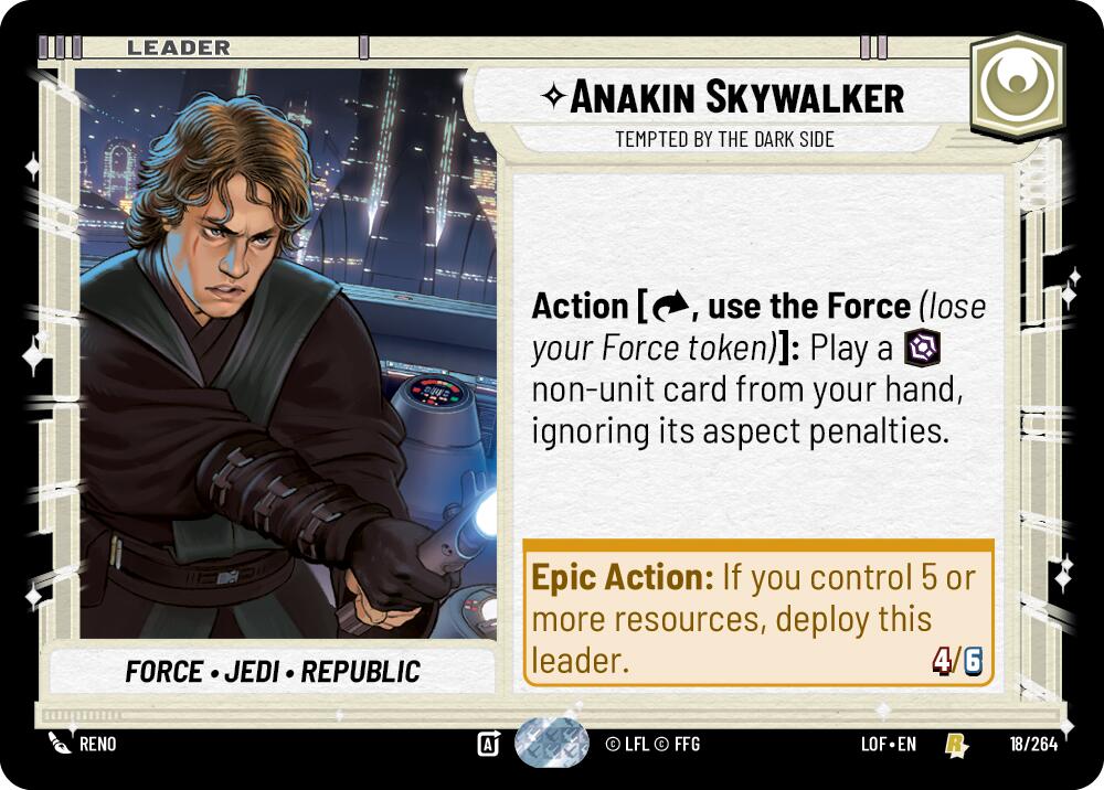 Anakin Skywalker - Tempted by the Dark Side (018/264) (018/264) [Legends of the Force] | Exor Games New Glasgow