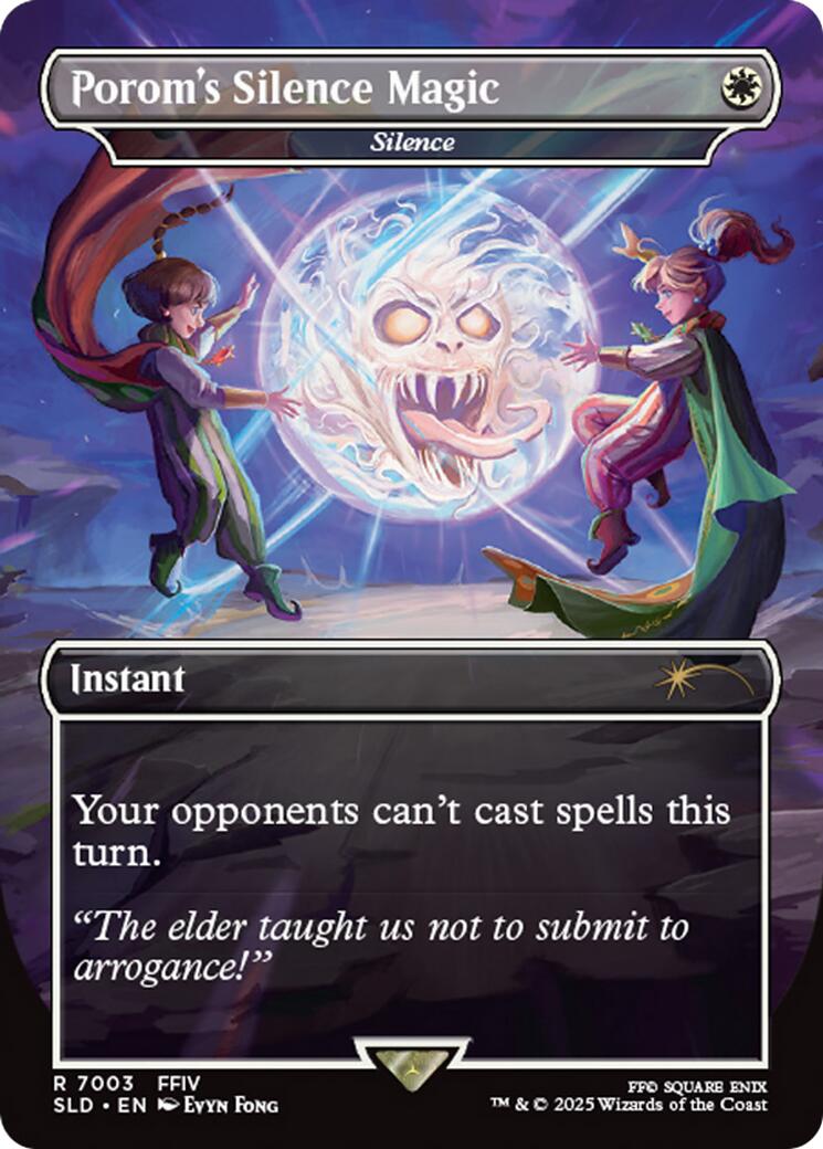 Porom's Silence Magic - Silence (Rainbow Foil) [Secret Lair Drop Series] | Exor Games New Glasgow