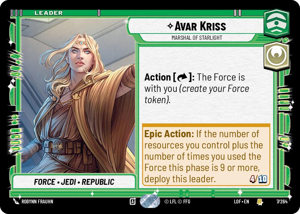 Avar Kriss - Marshal of Starlight (007/264) (007/264) [Legends of the Force] | Exor Games New Glasgow