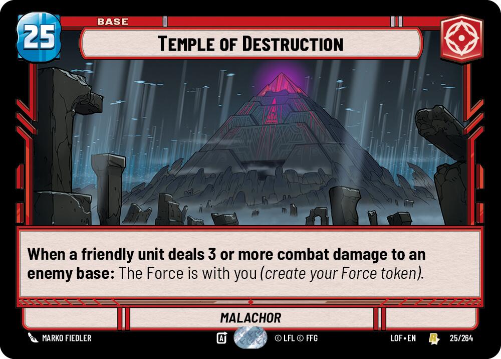 Temple of Destruction (025/264) (025/264) [Legends of the Force] | Exor Games New Glasgow