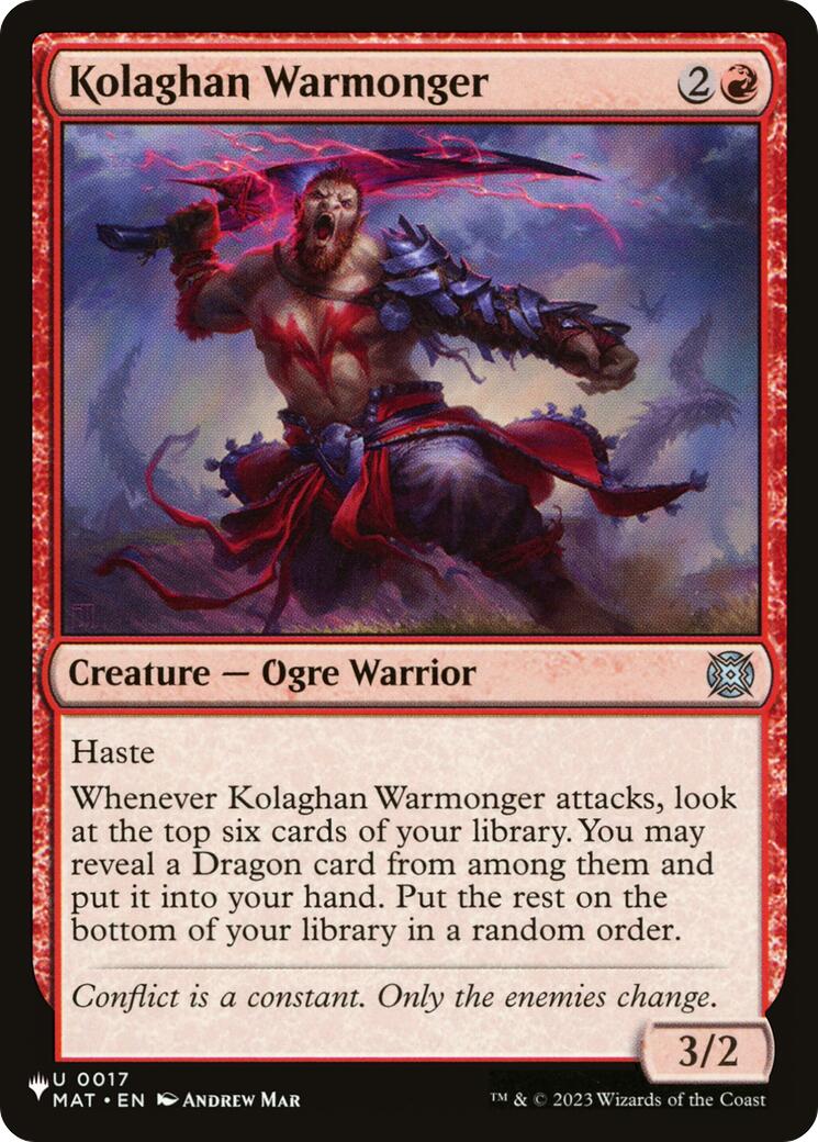 Kolaghan Warmonger [The List] | Exor Games New Glasgow