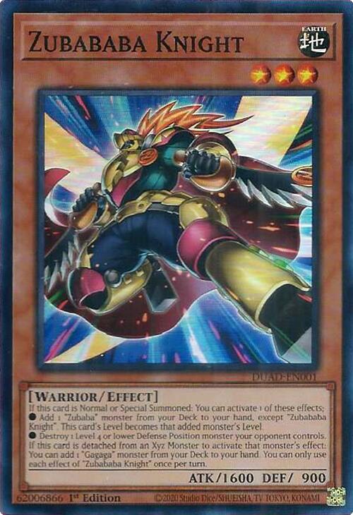 Zubababa Knight [DUAD-EN001] Super Rare | Exor Games New Glasgow