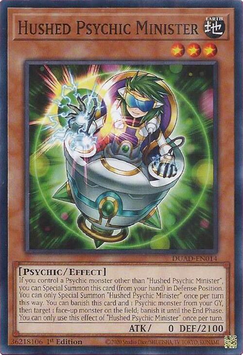 Hushed Psychic Minister [DUAD-EN014] Common | Exor Games New Glasgow