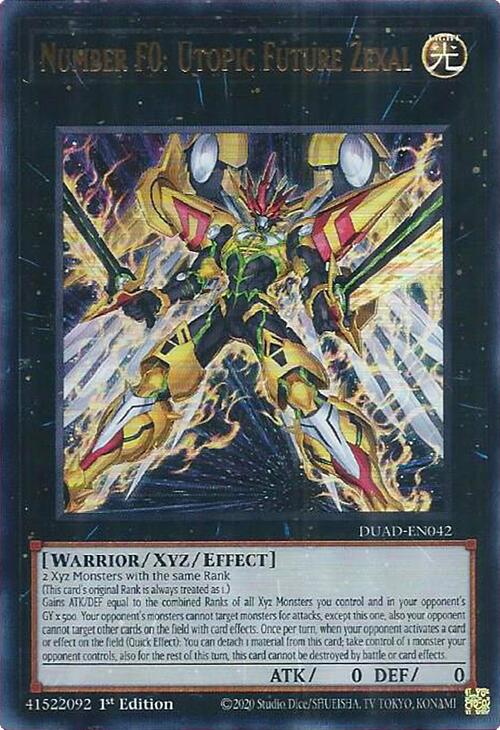 Number F0: Utopic Future Zexal [DUAD-EN042] Ultra Rare | Exor Games New Glasgow