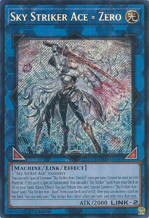 Sky Striker Ace = Zero [DUAD-EN049] Secret Rare | Exor Games New Glasgow