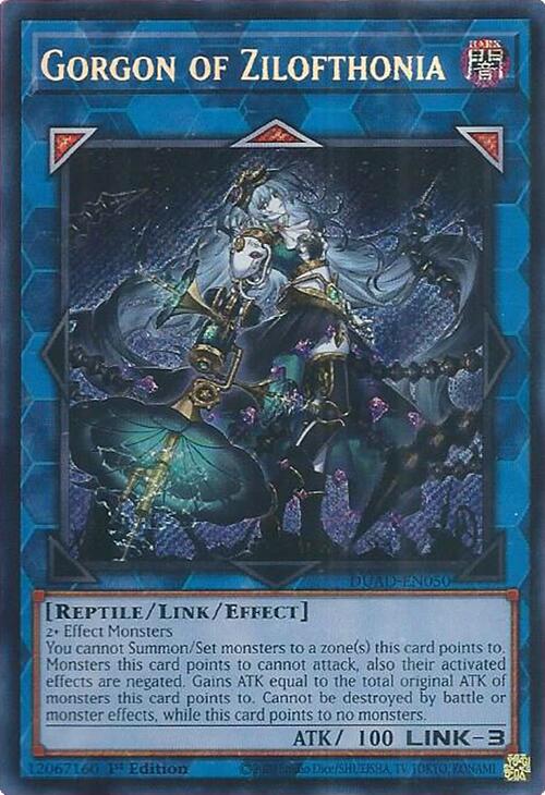Gorgon of Zilofthonia [DUAD-EN050] Secret Rare | Exor Games New Glasgow
