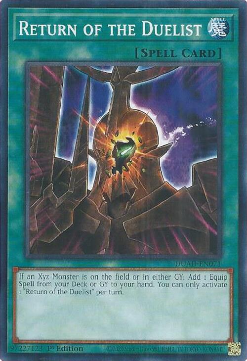 Return of the Duelist (card) [DUAD-EN071] Common | Exor Games New Glasgow