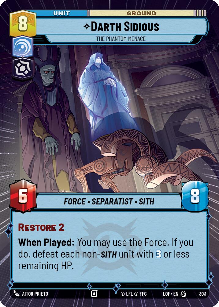 Darth Sidious - The Phantom Menace (303) (Hyperspace) (303) [Legends of the Force] | Exor Games New Glasgow