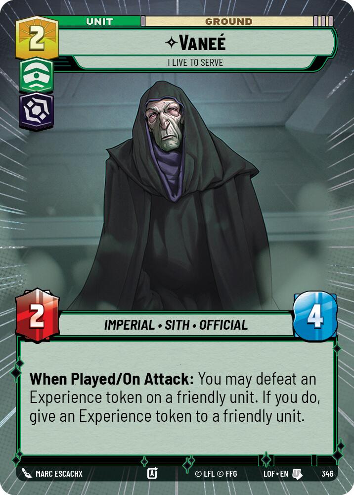 Vanee - I Live to Serve (346) (Hyperspace) (346) [Legends of the Force] | Exor Games New Glasgow