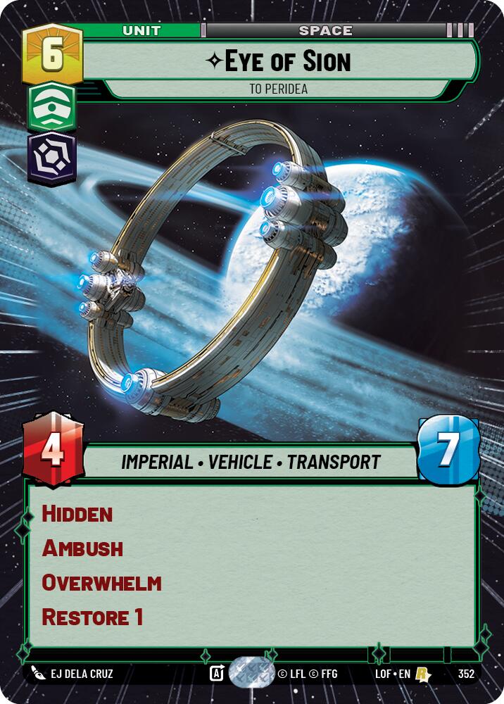Eye of Sion - To Peridea (352) (Hyperspace) (352) [Legends of the Force] | Exor Games New Glasgow