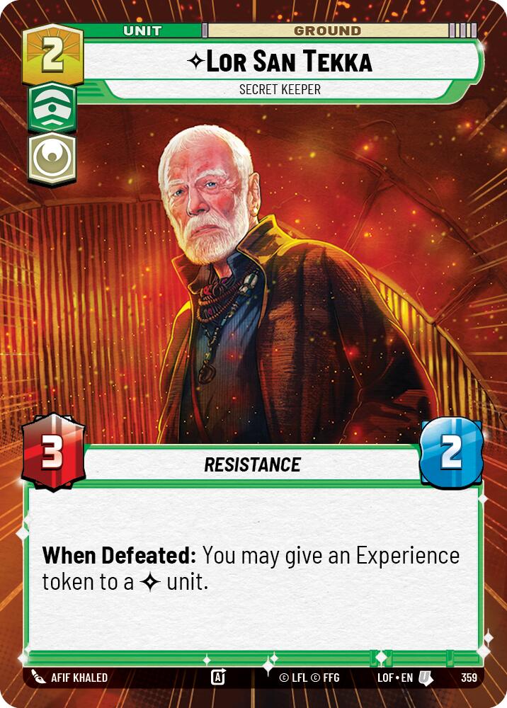 Lor San Tekka - Secret Keeper (359) (Hyperspace) (359) [Legends of the Force] | Exor Games New Glasgow