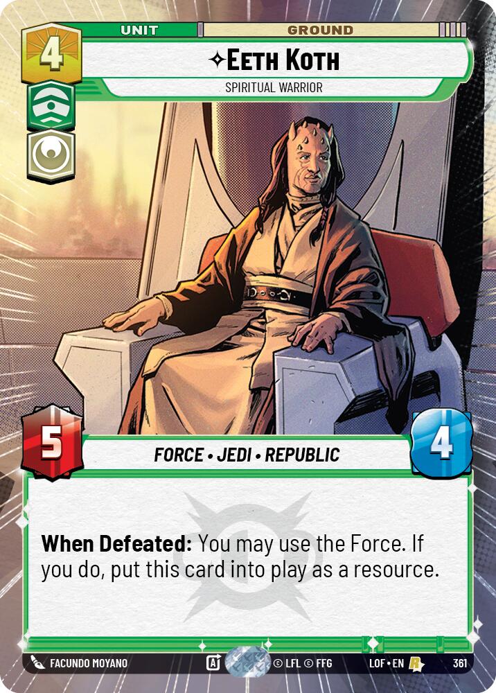 Eeth Koth - Spiritual Warrior (361) (Hyperspace) (361) [Legends of the Force] | Exor Games New Glasgow
