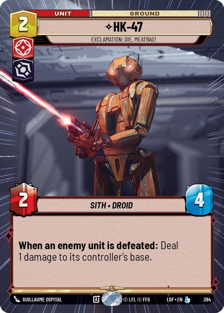 HK-47 - Exclamation: Die, Meatbag! (394) (Hyperspace) (394) [Legends of the Force] | Exor Games New Glasgow