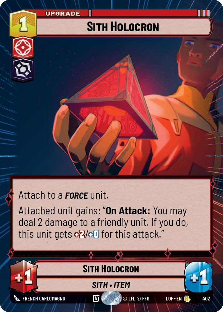 Sith Holocron (402) (Hyperspace) (402) [Legends of the Force] | Exor Games New Glasgow
