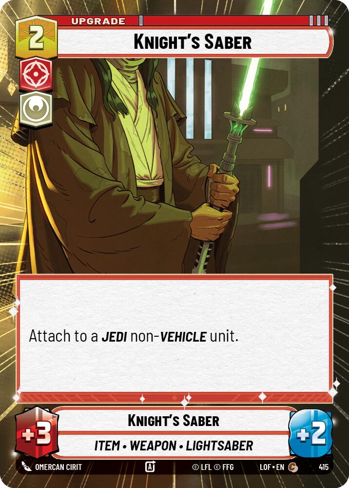Knight's Saber (415) (Hyperspace) (415) [Legends of the Force] | Exor Games New Glasgow