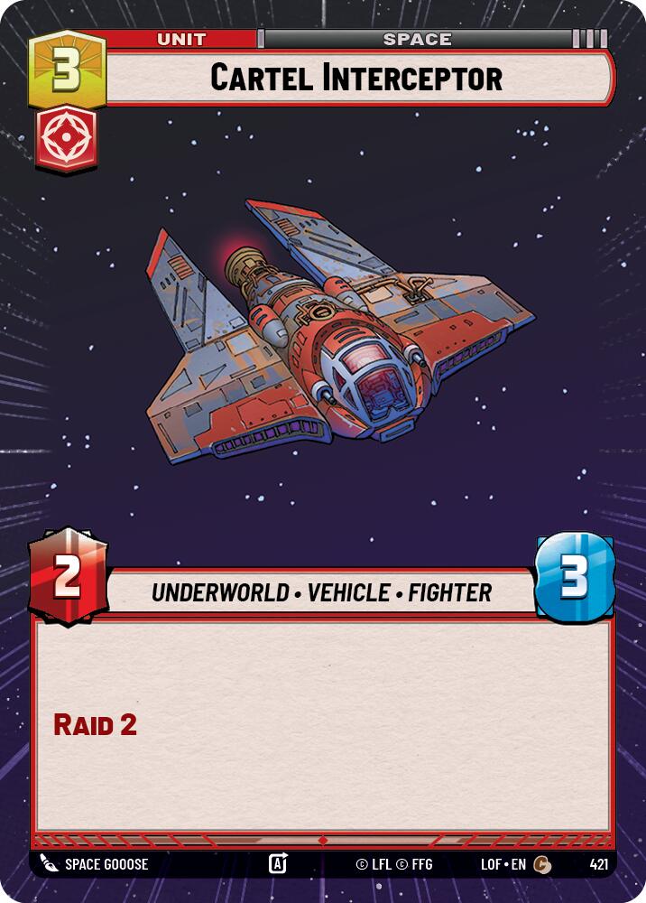Cartel Interceptor (421) (Hyperspace) (421) [Legends of the Force] | Exor Games New Glasgow