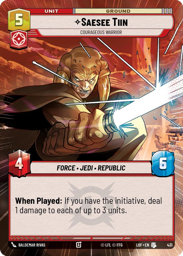 Saesee Tiin - Courageous Warrior (431) (Hyperspace) (431) [Legends of the Force] | Exor Games New Glasgow