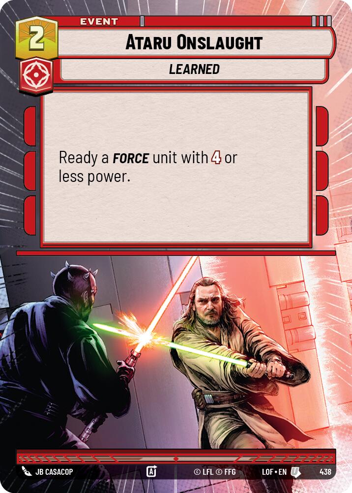 Ataru Onslaught (438) (Hyperspace) (438) [Legends of the Force] | Exor Games New Glasgow