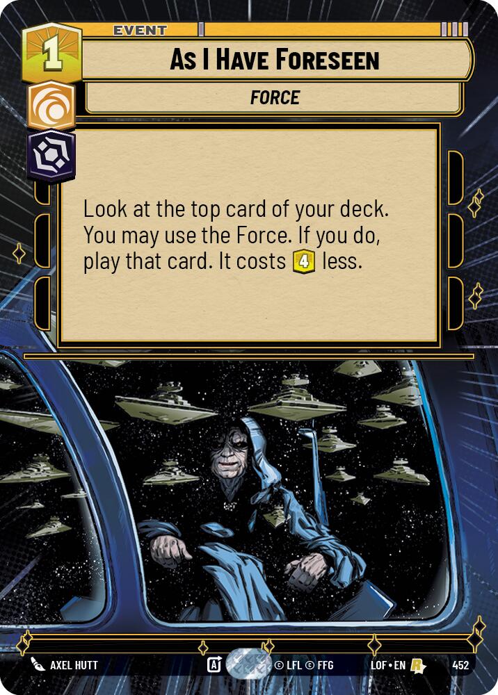 As I Have Foreseen (452) (Hyperspace) (452) [Legends of the Force] | Exor Games New Glasgow