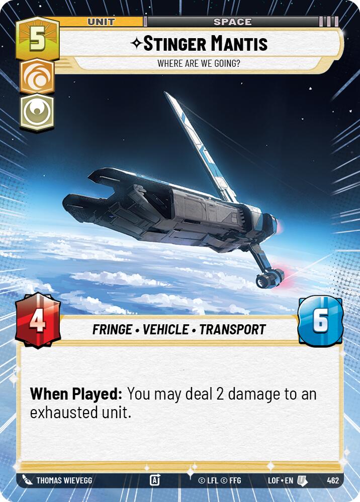 Stinger Mantis - Where Are We Going? (462) (Hyperspace) (462) [Legends of the Force] | Exor Games New Glasgow
