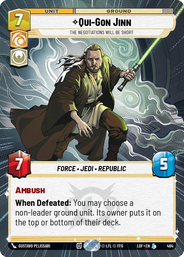 Qui-Gon Jinn - The Negotiations Will Be Short (464) (Hyperspace) (464) [Legends of the Force] | Exor Games New Glasgow