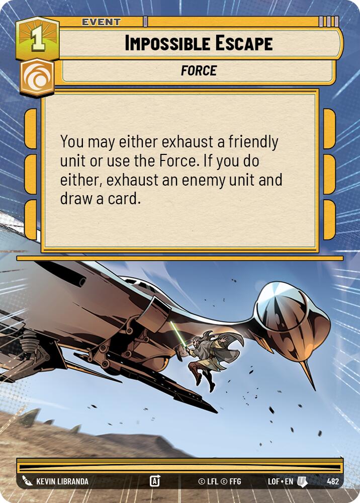 Impossible Escape (482) (Hyperspace) (482) [Legends of the Force] | Exor Games New Glasgow