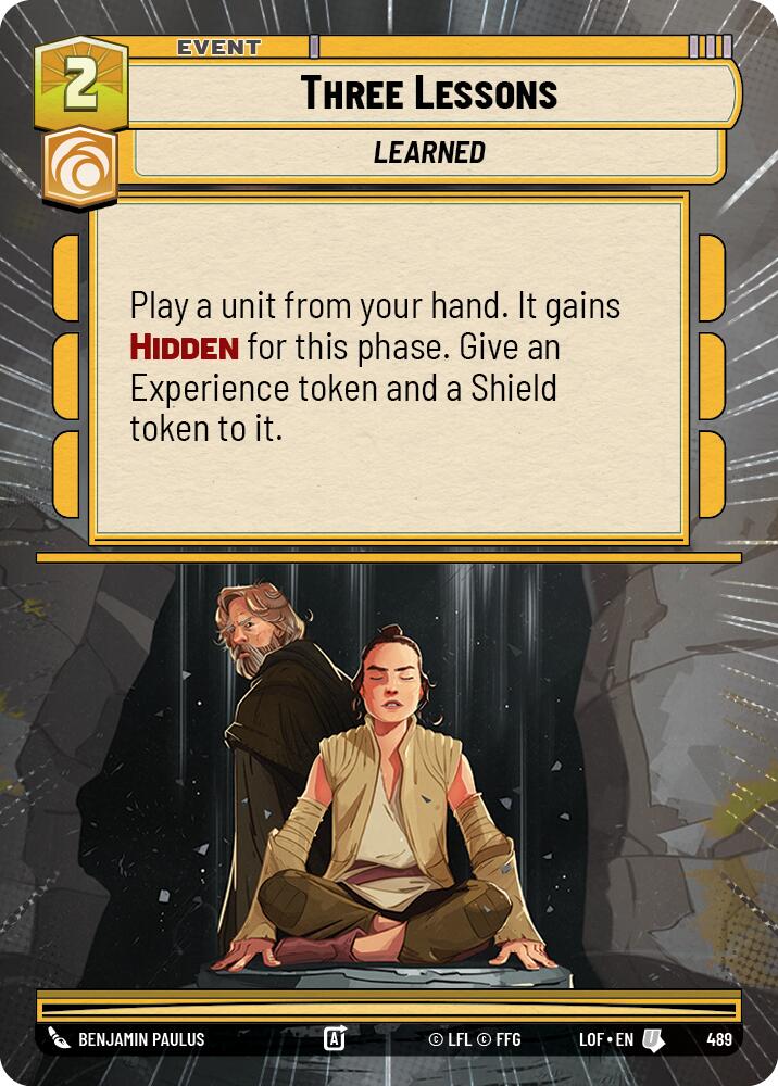 Three Lessons (489) (Hyperspace) (489) [Legends of the Force] | Exor Games New Glasgow