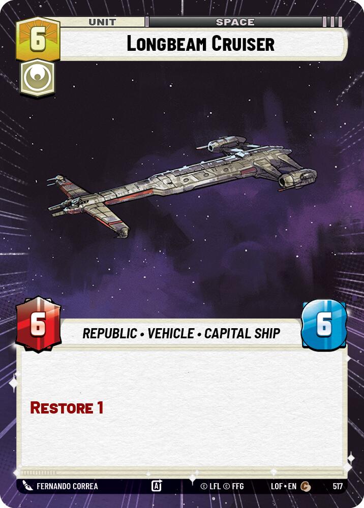 Longbeam Cruiser (517) (Hyperspace) (517) [Legends of the Force] | Exor Games New Glasgow