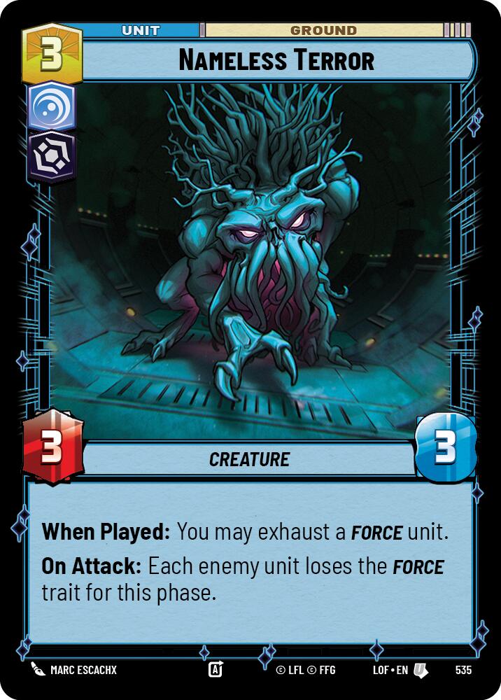 Nameless Terror (535) (Foil) (535) [Legends of the Force] | Exor Games New Glasgow