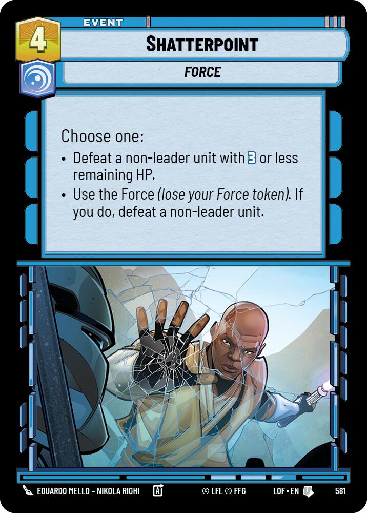 Shatterpoint (581) (Foil) (581) [Legends of the Force] | Exor Games New Glasgow