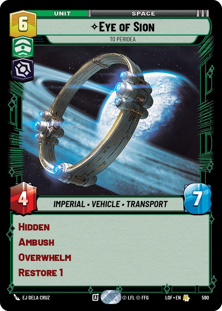Eye of Sion - To Peridea (590) (Foil) (590) [Legends of the Force] | Exor Games New Glasgow