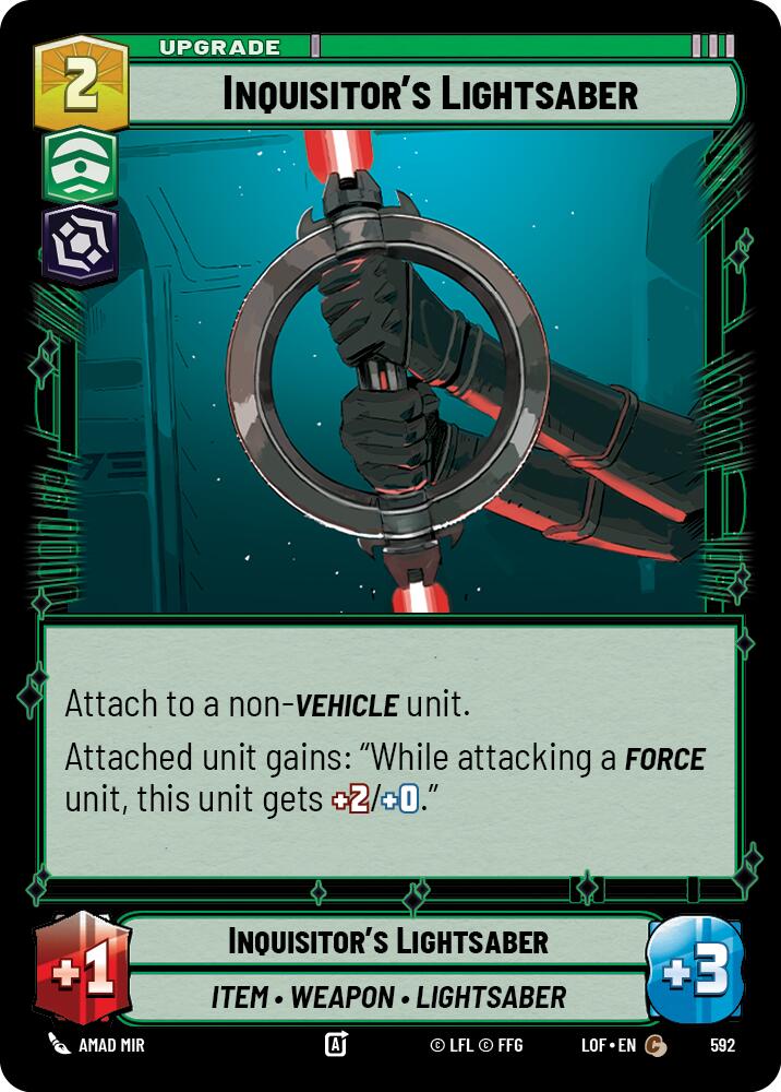 Inquisitor's Lightsaber (592) (Foil) (592) [Legends of the Force] | Exor Games New Glasgow