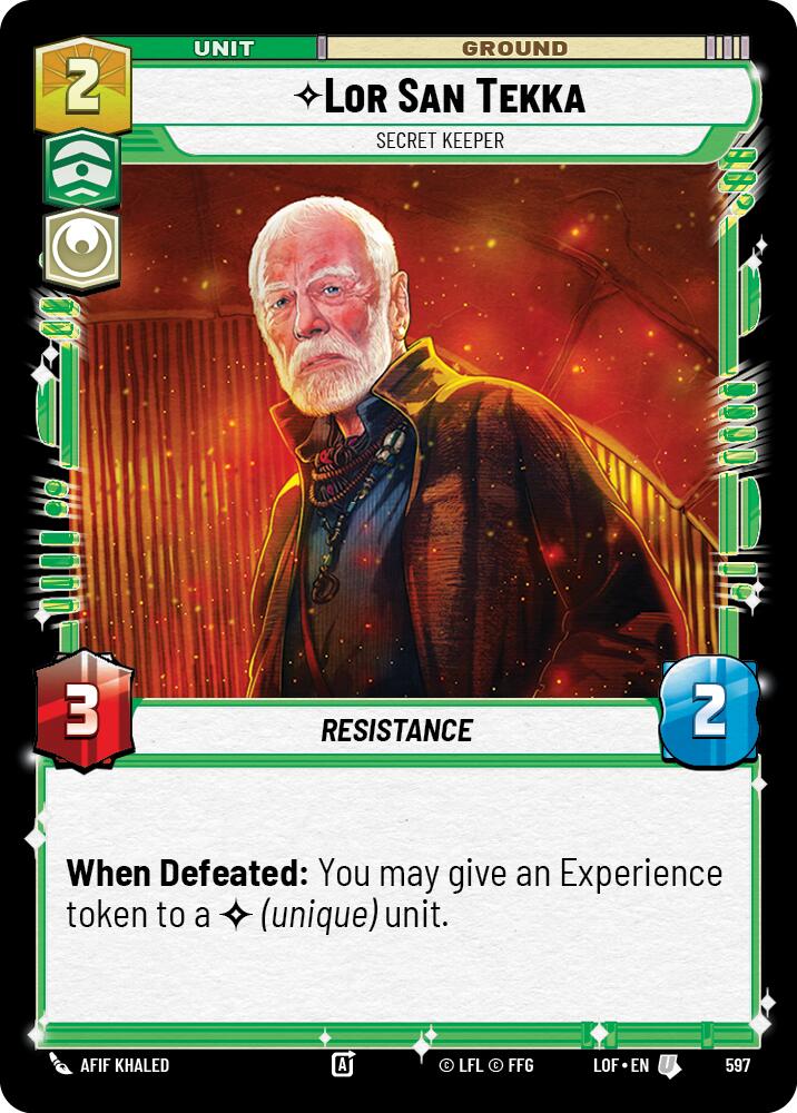 Lor San Tekka - Secret Keeper (597) (Foil) (597) [Legends of the Force] | Exor Games New Glasgow